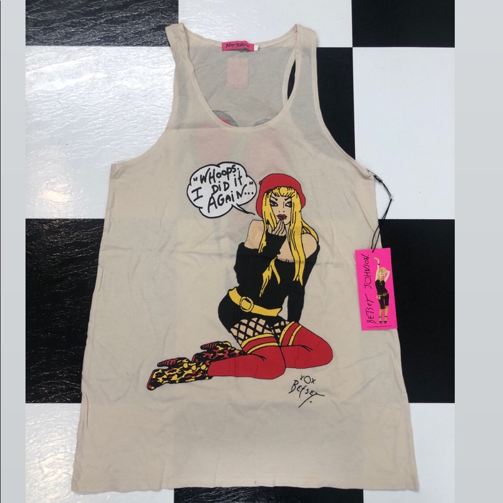 RARE BETSEY JOHNSON OOPS! GRAPHIC TEE